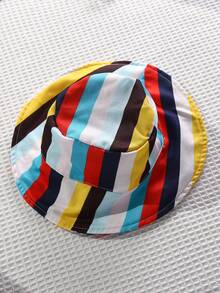 2pcs/Set Boys' Colorful Striped Short Sleeve Shirt And Shorts - Multicolor - View 4
