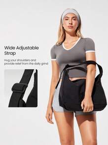 GLOWMODE 17L 纹理防水单肩包 - 黑色 - 查看 5