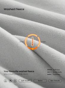 GLOWMODE 棉混紡保暖軟毛超大號連帽衛衣