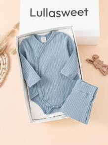 SHEIN 6-Piece Casual Baby Clothing Set, Soft Cotton Blend Bodysuit With Long Sleeve & Pants, Suitable For Newborn Infants, Spring/Summer Fall Winter - Multicolor - View 4