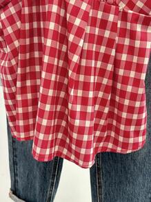 SHEIN 女士系带吊带背心，法式复古吊带背心，春夏款 - 紅色 - 查看 3