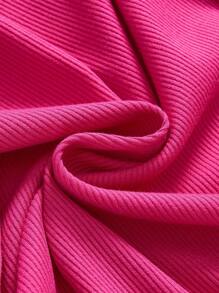 ROMWE J-Fashion Y2K Style Sexy Gun & Wing Patchwork Shell Top For Women - Hot Pink - View 4