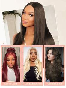 #2 棕色束人发直发束人发接发 1 束未加工巴西原生发深棕色直发接发 90 克/束 - S2 - 查看 6