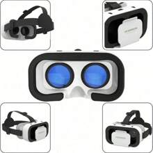 Zestaw słuchawkowy VR do telefonu komórkowego - zestaw słuchawkowy 3D do okularów Zestaw słuchawkowy do wirtualnej rzeczywistości kompatybilny z iPhonem Android - kompatybilny ze smartfonem 4,7-6,5 cala - idealny do filmów, gier mobilnych, lekki, regulowany, miękki i wygodny