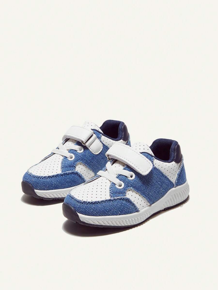 Fashionable & Versatile Blue Patchwork Breathable Baby Sneakers, Spring/Summer - Multicolor - View 1