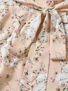 Franclia 女士花卉印花前系带半身裙 - 彩色 - 查看 4