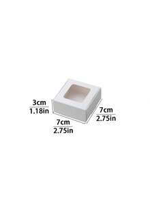 SHEIN 10个/20个装迷你包装纸盒，透明窗口盒，适用于节日、派对、糖果、豆类、小饼干、迷你蛋糕、零食等包装。 - 紙質 - 查看 5