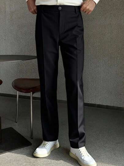 Teen Boys' Casual Comfortable Versatile Solid Color Straight Leg Pants