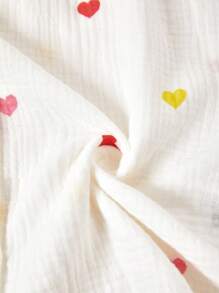 Ellevyn Women's Long Sleeve Heart Print Cotton Textured Fabric Waist Slimming Shirt Dress, Elegant Daily Wear Short Dress