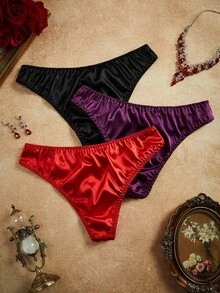 PinupPomp Women's Rhinestone Decor Lace Patchwork French Crepe Panty - Multicolor - View 2