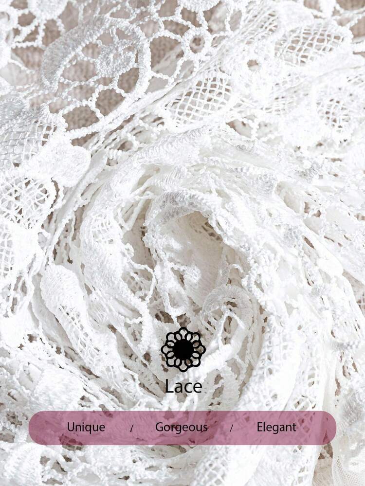 Plus Size Solid Color Lace Patchwork Sleeveless Coat,Summer,Vacation,Holiday Boho,Autumn