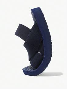 1 双可爱时尚百搭卡通恐龙男童休闲轻便室内拖鞋，春夏