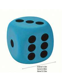 3.8-8cm Large Foam Dice, Party Game Dice, Perfect Gift For Birthdays, Halloween And Christmas (Random Colors)