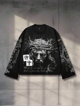 Street Life Sudadera con capucha con estampado gráfico para hombre, adecuada para primavera/verano