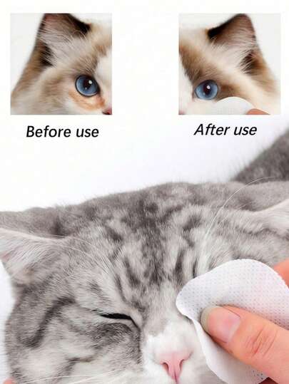 Pet - Specific Eye - Wipes, Which Can Gently Remove Tear Stains. 130 Pieces Per Pack, Suitable For Both Cats And Dogs.