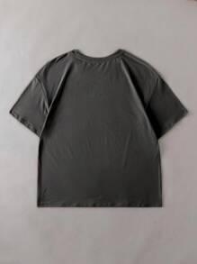 INAWLY 大码万圣节图案宽松落肩T恤