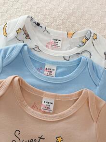 3pcs Newborn Long Sleeve Footie Pajamas Set, Cute Animal Print Homewear Baby Koala Clothes Newborn Cotton Clothes Newborn Unisex Clothes Fall Winter - Multicolor - View 5