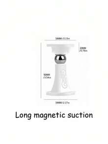 1 个独立包装，易于安装的壁挂式磁性门挡，酒店级静音操作，具有硅胶防撞保护，抛光金属表面，非常适合卧室、厨房和浴室 - 白色 - 查看 8
