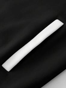 Manfinity Homme 男士简约印花长袖棒球夹克和裤子套装，秋冬装 - 黑與白 - 查看 6