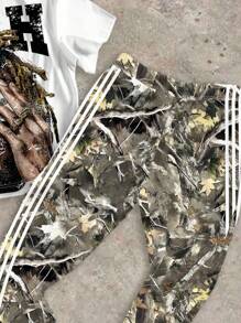 SHEIN Bolty 2pcs Tween Boy Polo Collar T-Shirt And Flared Pants Casual Outfit, Suitable For Summer - Multicolor - View 2