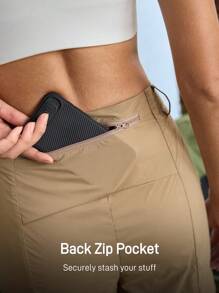 In My Nature Women's Detachable Pocket Straight Leg Casual Hiking Pants - Brown - View 3