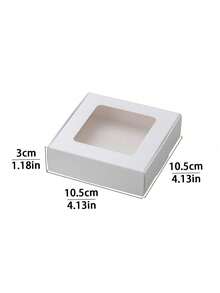 SHEIN 10个/20个装迷你包装纸盒，透明窗口盒，适用于节日、派对、糖果、豆类、小饼干、迷你蛋糕、零食等包装。 - 紙質 - 查看 4