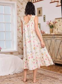 CottageSlumber Váy ngủ dài hở vai họa tiết hoa nhí lãng mạn, váy ngủ Moo Moo Váy ngủ họa tiết hoa lộng lẫy Bountiful Váy ngủ mùa hè Váy ngủ nữ Váy ngủ - Nhiều màu - Xem 4