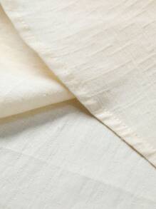 Manfinity Homme 男士夏季休闲日常通勤短袖衬衫和抽绳腰长裤套装，老款风格，舒适服装 - 杏色 - 查看 7