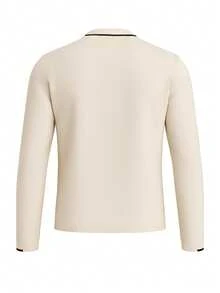 Hugo Boss Áo thun cổ tròn tay dài dáng rộng thoải mái Ever-X_CN dành cho nam - 131 Mở Trắng - Xem 5