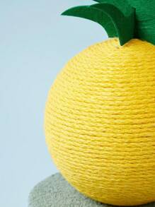 PETSIN 1 件 EcoPaws 耐用黄麻绳猫抓板，水果剑麻球设计，互动声控玩具，天然材质，安全不掉毛，适合猫咪 - 彩色 - 查看 9