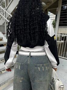 Rovax Beskuren, åtsittande tröja med rund halsringning och långärmad design - Multifärgad - Visa 2