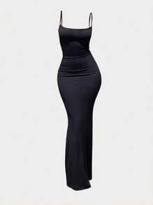 Zyxie 3 件套女式修身吊带裙，黑色、海军蓝、米色 - 彩色 - 查看 2