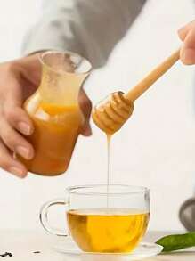 20 件 8 厘米木制蜂蜜勺、勺子和果酱搅拌棒，用于搅拌和厨房工具、厨房、圣诞礼物 - 米色 - 查看 8