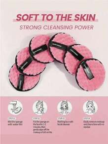 Pineapple Slouchy Clean Water Makeup Remover Puff Round Washable Double-Sided Clean Wet Puff Makeup Remover Pad Face Clean,Facial Brush,Bag,Organizer,Storage