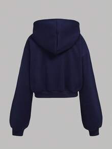 Girlism Teen Girls Hoodie & Sweatshirt Co-Ords/Halloween,Glowmode,Fall,Winter,Autumn/ Casual Knit/Activities/Autumn/Winter/Halloween,Glowmode,Fall,Christmas/Holiday/Festival/Winter - Navy Blue - View 9