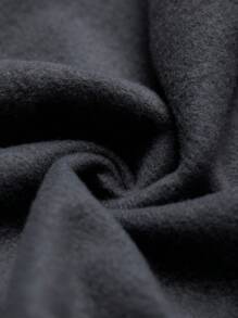 GODZILLAxKONG X SHEIN 男式字母与怪物图案圆领长袖套头衫 - 深灰色 - 查看 7