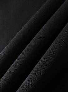 Manfinity Dauomo Men's Double Layer Hooded Zip-Up Sweatshirt, Versatile Street Fashion Hoodie , Fall - Black - View 5