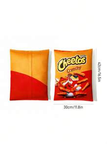 Cheetos X SHEIN 1 个薯片形状枕头，有趣又可爱，手感柔软，可放在汽车、房间、沙发上作为装饰，适合午睡，很棒的礼物 - 彩色 - 查看 3
