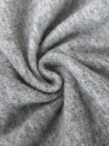 Elaquor Áo khoác cardigan cài nút phía trước hai túi viền tương phản thường ngày cỡ lớn cho mùa thu/đông - Hồng - Xem 7