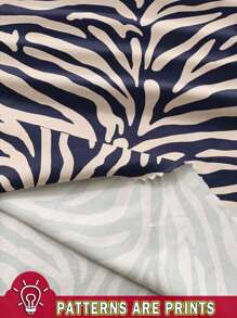 EMERY ROSE Plus Size Zebra Stripe Print Splice Lace Camisole Top, Suitable For Summer Woman S Summer Clothes Women Tops For Summer Vcay - Multicolor - View 7