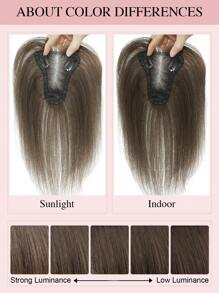 9AM Hair 10英寸女士假发片真人发片适合头发稀疏的女性的假发片，带刘海夹 - S6 - 查看 13