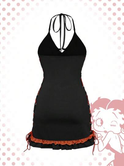 Betty Boop | ROMWE Y2K Tiger & Cartoon Figure Graphic Mini Dress