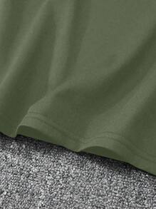 Manfinity Homme 男士夏季休闲标语图案T恤