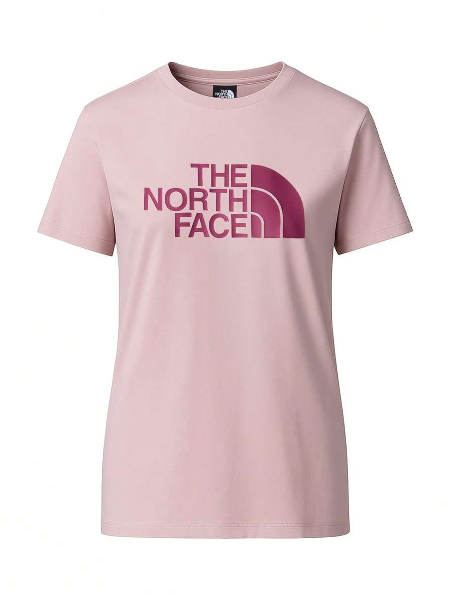 The North Face 女式字母图案短袖 T 恤 - 金屬粉紅色 Cyber Berry - 查看 1