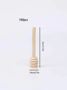 100/50/20/10pcs Wooden Honey Stirring Spoon, Solid Wood Honey Stick, Long Stick Honey Stirrer, Jam Mixer, Milk Coffee Milk Tea Stirring Stick, Stirring Handle, Jar Spoon Practical Wooden Stirring Stick, Kitchen Gadgets - Stirring stick - View 11