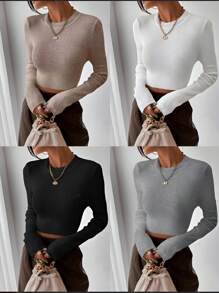 Franclia Y2K Essential Versatile Commuting & Travel Casual Knit Pullover Sweater, Comfortable & Stylish For Festivals & Gatherings Fall Winter Cloth For Women