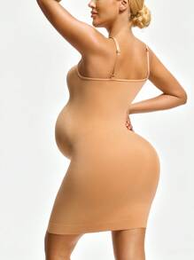 SHAPORA Maternity Solid Color Minimalist Everyday Jumpsuit