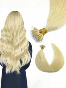 50pcs Nano Ring Hair Extensions Human Hair Straight Micro Bead Hair Extensions Micro Loop Human Hair Extensions Micro Ring Extensions Hair Extensions - S613 - View 1