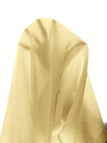 SHEIN EZwear Yellow Casual Loose Waist-Tie Plus Size Women Long Pants, Spring/Summer - Yellow - View 8