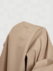 SHEIN MOD Váy xòe tay bồng xòe xẻ tà thanh lịch cỡ lớn, Đầm dự tiệc, Đầm dài đi làm duyên dáng cho mùa xuân/hè, Phong cách cung điện tối giản, Kỳ nghỉ thường ngày, Trang phục hàng ngày - Màu Khaki - Xem 5